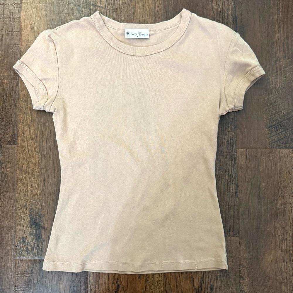REBECCA BEESON nude short sleeve tee shirt, size 3 (M/L equivalent)